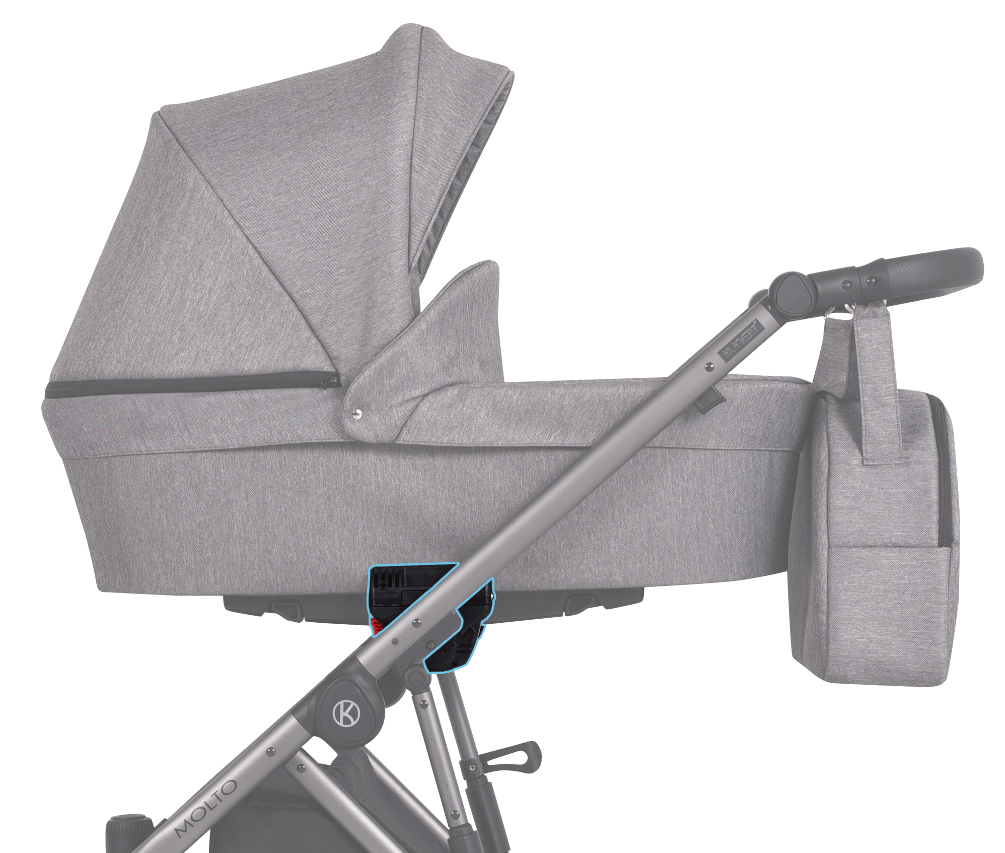 Baby pram carrycot with intelligent memory buttons